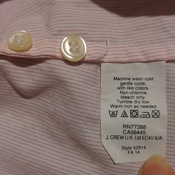 J. Crew Haberdashery Pink Stripe Button Down Shirt - Picture 7 of 7